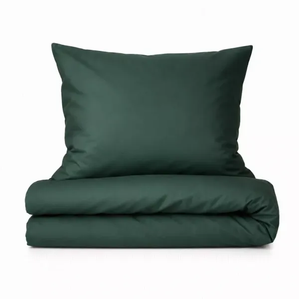 Povlečení bavlněný satén Dark green