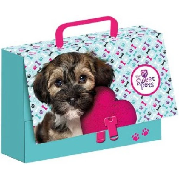 Kufřík dětský The Sweet Pets mazlíčci foto Pejsek 32x23x7cm holč
