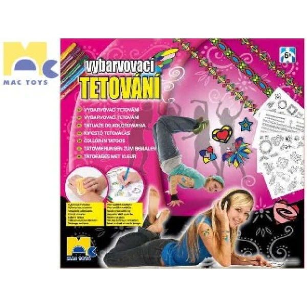 MAC TOYS Tetování pro holky vybarvovací