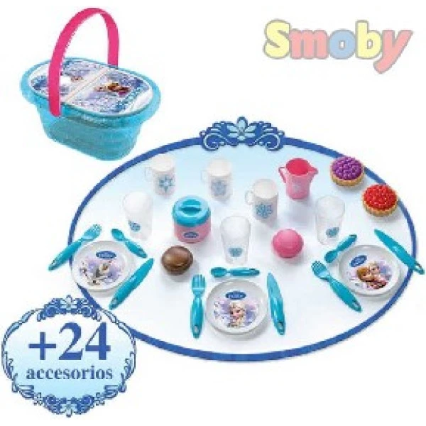 SMOBY Dětská sada nádobí Koš piknikový set s nádobím a doplňky L