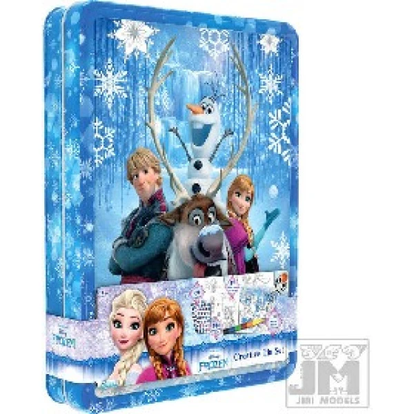 JIRI MODELS Kreativní plechovka FROZEN set s plakátem a samolepk