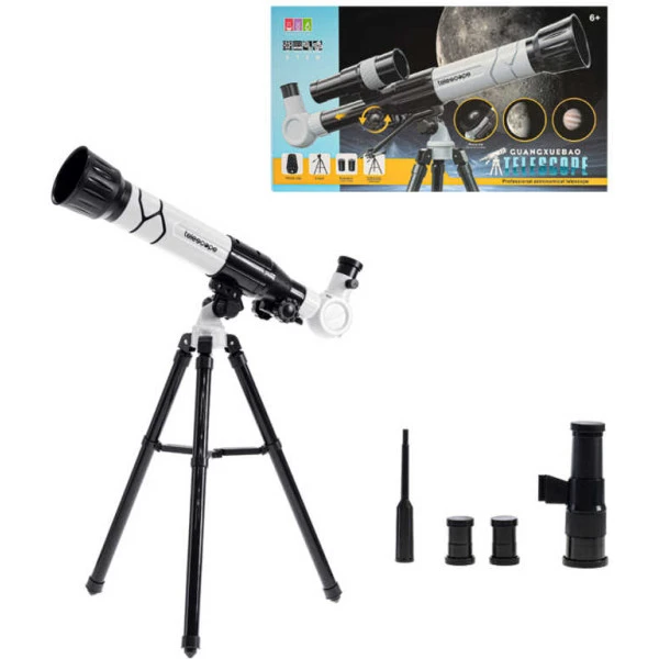 Dalekohled teleskopický se stojánkem 39x45cm s doplňky 2 barvy v