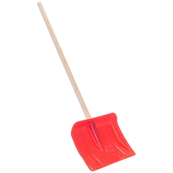 Dětská lopata hrablo na sníh délka 87cm červené plast/dřevo