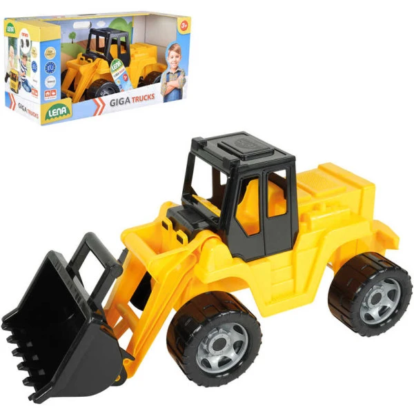 LENA Giga Trucks auto nakladač 62cm žluto-černý bagr na písek pl