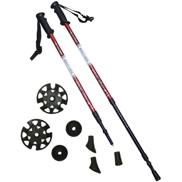 BROTHER Trekingové hole set 1 pár s příslušenstvím červené LTH13