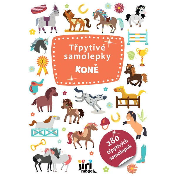 JIRI MODELS Samolepky třpytivé 280ks s glitry Koně