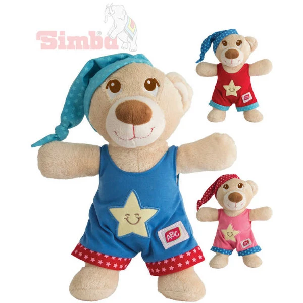 SIMBA Medvídek usínáček 25cm s čepičkou 2 barvy