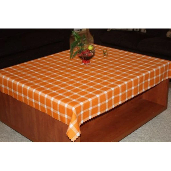 Teflonový ubrus - kostka oranžová 50x100
