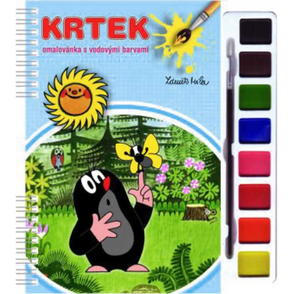 AKIM Omalovánky Krtek s vodovými barvami
