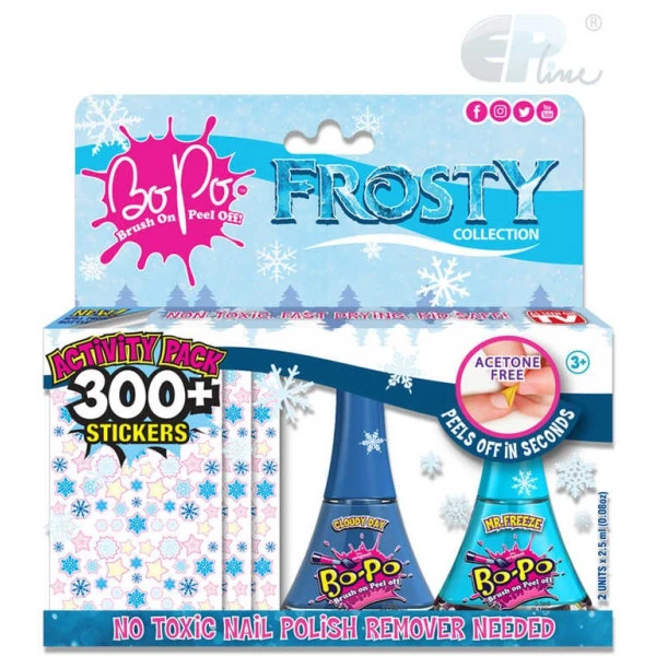 BO-PO Frosty set lak na nehty slupovací 2ks Frozen