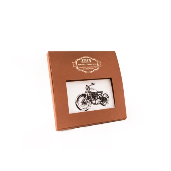 Dárkový pánský kapesník vintage collection MOTOCYKL