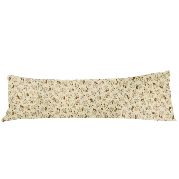 Povlak na dlouhý polštář 55x180cm - Drobné kvítky na smetanové