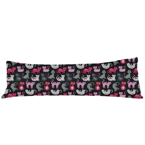 Povlak na dlouhý polštář 50x150cm - Barevné kočky