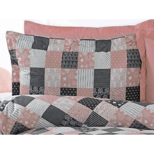 Povlak na polštář Patchwork růžový (pudrová) kombinace Povlak na polštář Patchwork růžový (pudrová) kombinace