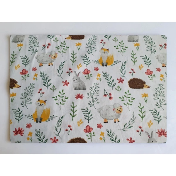 Látkový ubrousek na svačinu Zvířátka na louce Látkový ubrousek na svačinu Zvířátka na louce