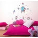 Samolepicí obrázky na zeď Hello Kitty 54 ks