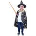 KARNEVAL Plášť kouzelnický černý + klobouk vel.S (104-128cm) 3-8