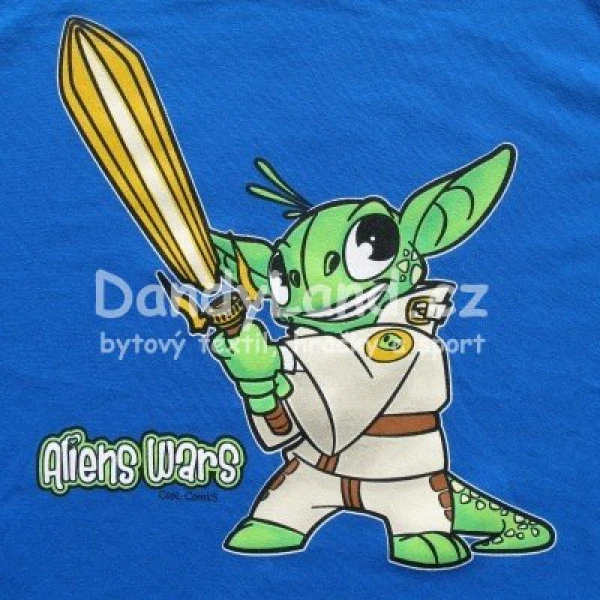 Dětské pyžamo dlouhé Aliens wars - modrá 3/4 roky
