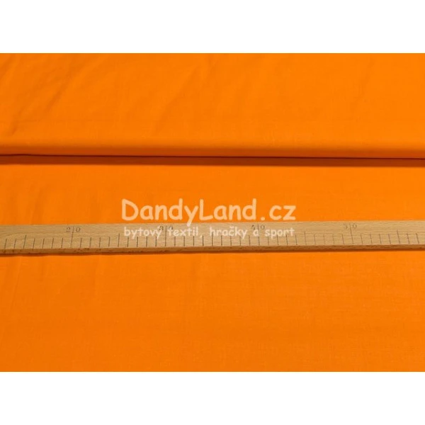 Bavlněná látka metráž šíře 240 cm - sytě oranžová