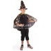 KARNEVAL Plášť kouzelnický černý + klobouk vel.S (104-128cm) 3-8