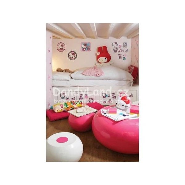 Samolepicí obrázky na zeď Hello Kitty 54 ks