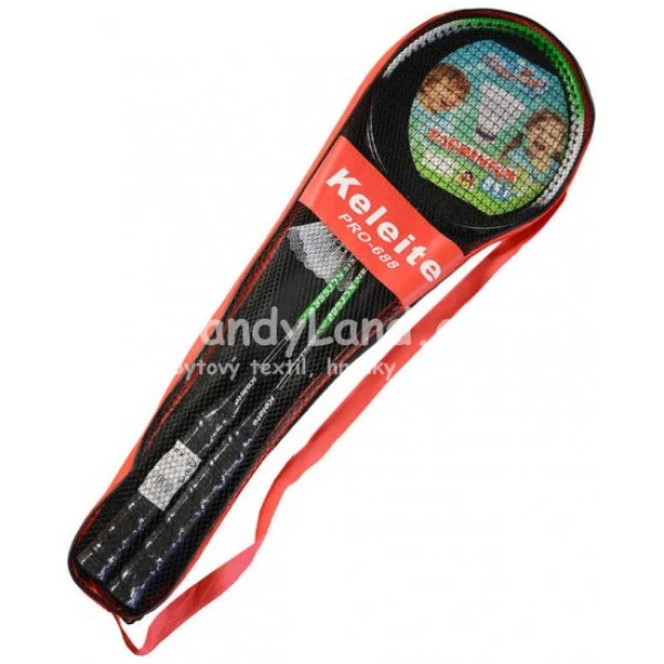 Badmintonový set pálka 65cm 2ks + míček v přenosném vaku