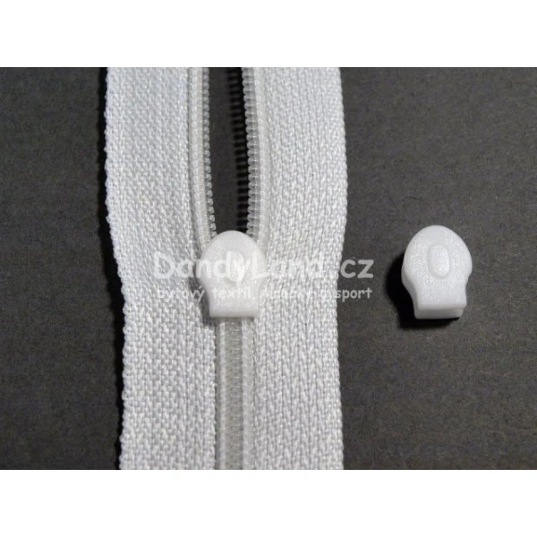 Zip spirálový v metráži 3mm - bílá
