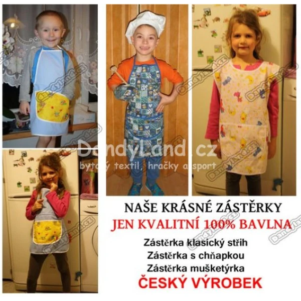 Dětská zástěrka mušketýrka vzor 2177