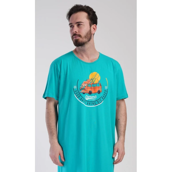 Pánská noční košile s krátkým rukávem Adventure