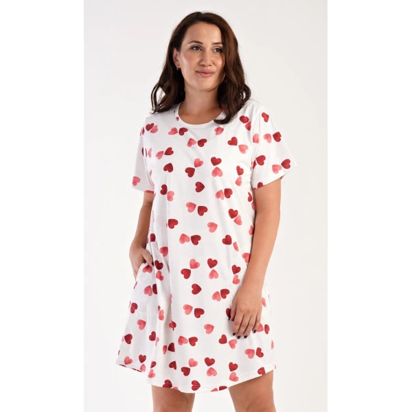 Dámské domácí šaty s krátkým rukávem Valentýna