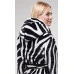 Dámský župan krátký s kapucí Zebra