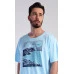 Pánská noční košile s krátkým rukávem Wander