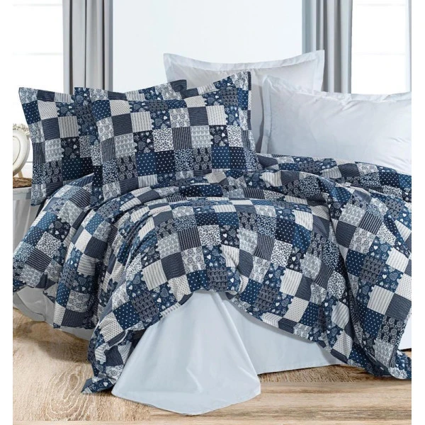 Bavlněná látka metráž šíře 240 cm - Patchwork tmavě modrý