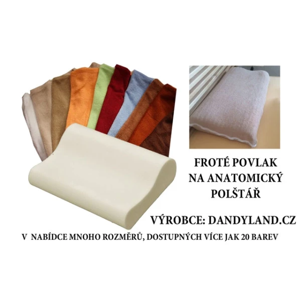 Froté povlak na anatomický polštář 30x50cm (50x30cm) Froté povlak na anatomický polštář 30x50cm (50x30cm)