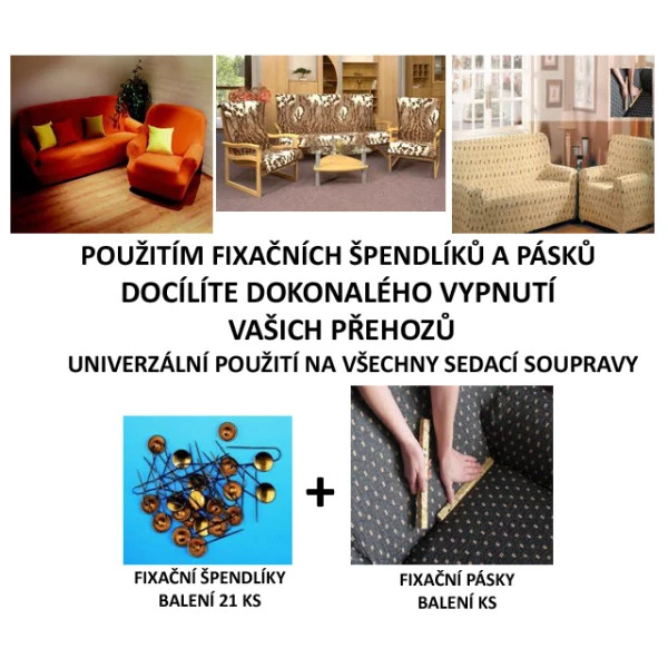 SADA Fixační špendlíky a fixační pásky na přehozy
