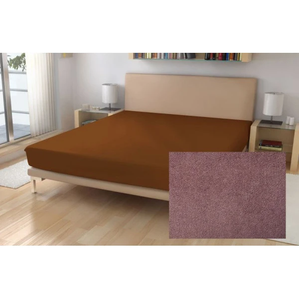 Mikroplyšové prostěradlo 90x200cm - čokoládově hnědá